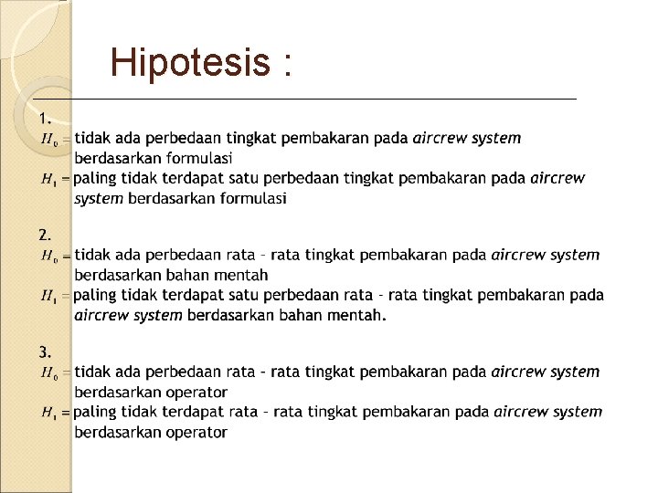 Hipotesis : 