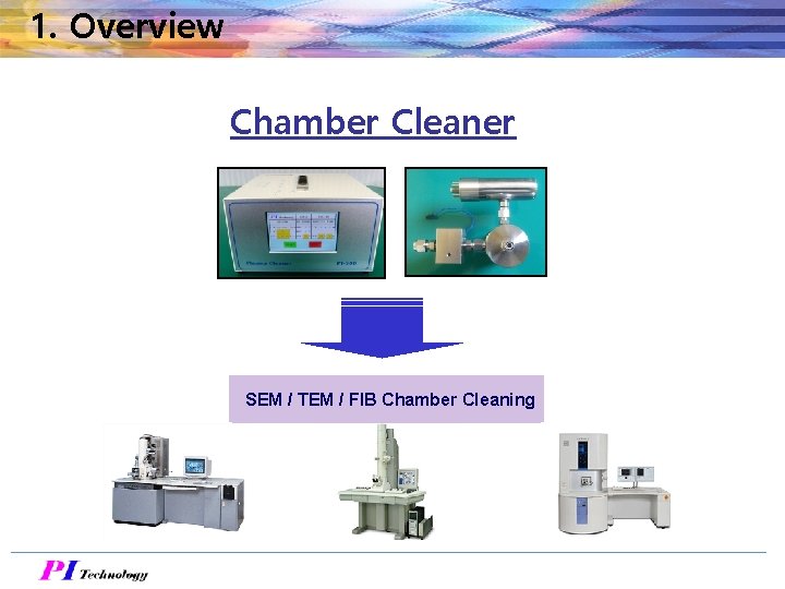 1. Overview Chamber Cleaner SEM / TEM / FIB Chamber Cleaning 