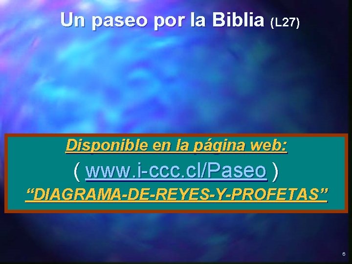 Un paseo por la Biblia (L 27) Disponible en la página web: ( www.