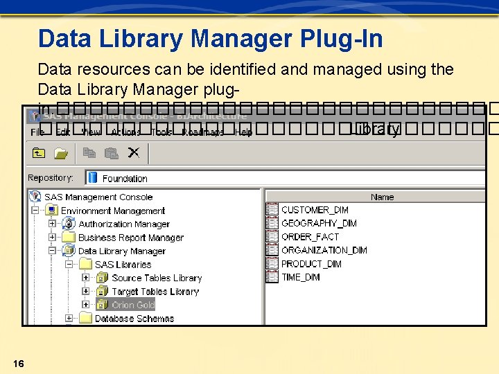 Data Library Manager Plug-In Data resources can be identified and managed using the Data Data Library Manager Plug-In Data resources can be identified and managed using the Data