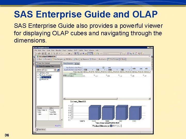 SAS Enterprise Guide and OLAP SAS Enterprise Guide also provides a powerful viewer for SAS Enterprise Guide and OLAP SAS Enterprise Guide also provides a powerful viewer for