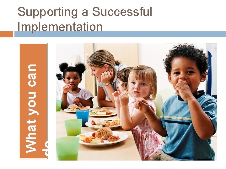 What you can do Supporting a Successful Implementation 