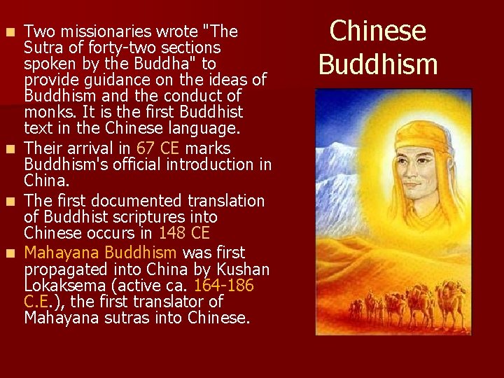 n n Two missionaries wrote "The Sutra of forty-two sections spoken by the Buddha" n n Two missionaries wrote "The Sutra of forty-two sections spoken by the Buddha"