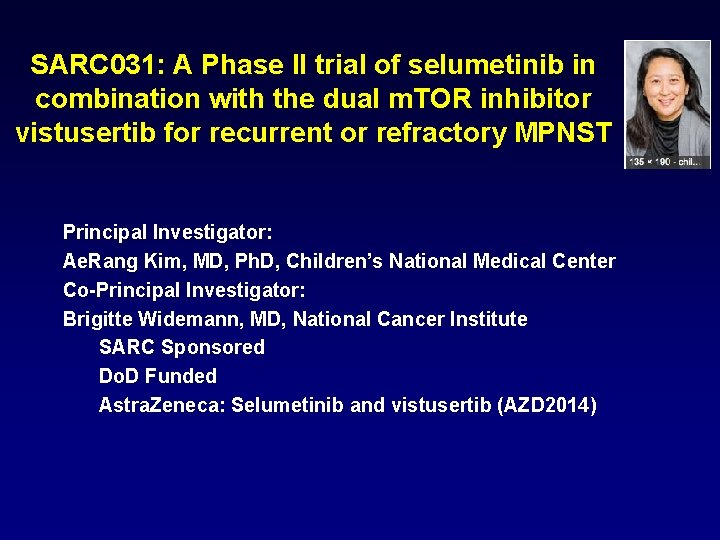 SARC 031: A Phase II trial of selumetinib in combination with the dual m.