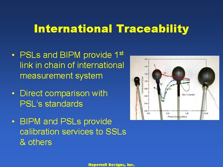 International Traceability • PSLs and BIPM provide 1 st link in chain of international