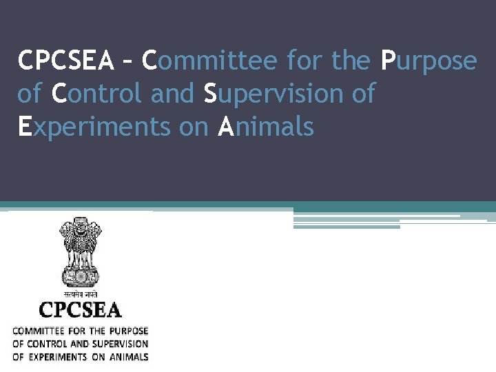 Cpcsea Committee For The Purpose Of Control And
