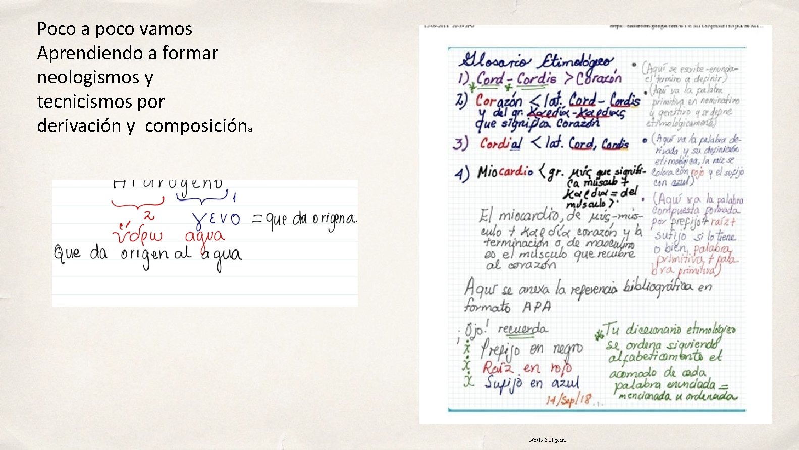 Poco a poco vamos Aprendiendo a formar neologismos y tecnicismos por derivación y composicióna