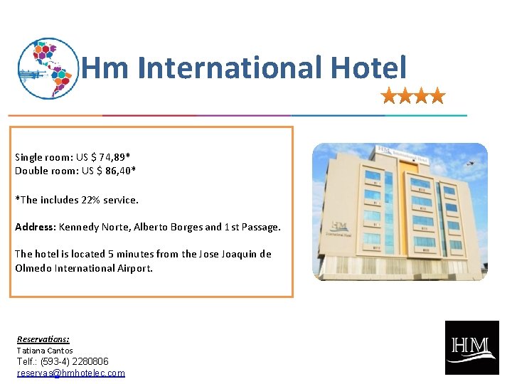 Hm International Hotel Single room: US $ 74, 89* Double room: US $ 86,