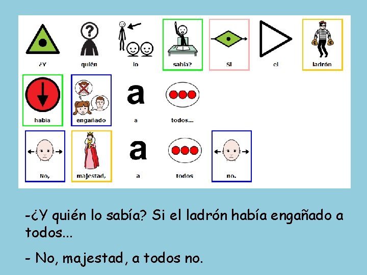 -¿Y quién lo sabía? Si el ladrón había engañado a todos. . . -