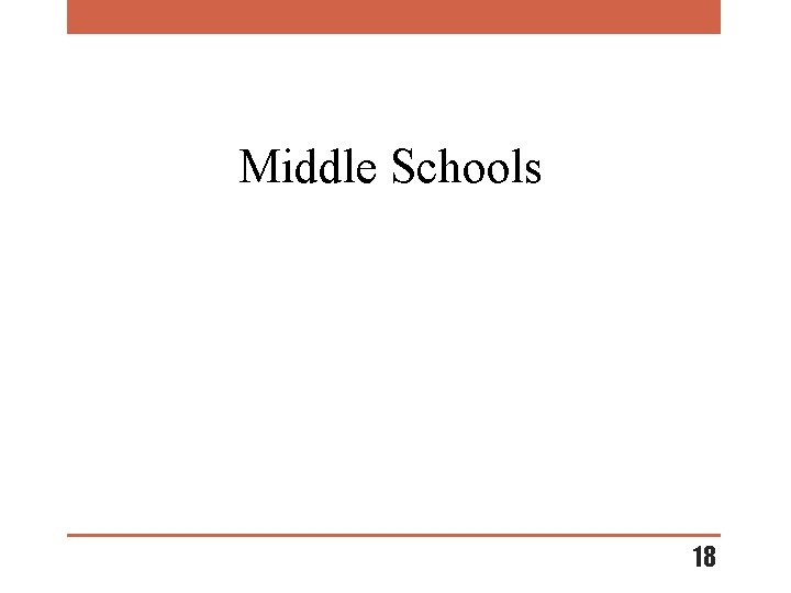 Middle Schools 18 