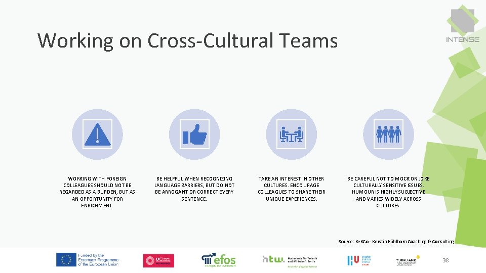 Working on Cross-Cultural Teams WORKING WITH FOREIGN COLLEAGUES SHOULD NOT BE REGARDED AS A