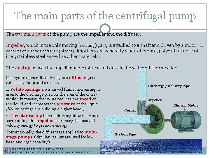 The main parts of the centrifugal pump The two main parts of the pump The main parts of the centrifugal pump The two main parts of the pump