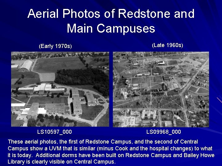 Aerial Photos of Redstone and Main Campuses (Early 1970 s) LS 10597_000 (Late 1960