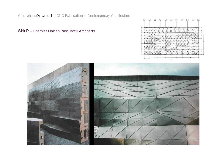 Amorphous. Ornament - CNC Fabrication in Contemporary Architecture SHo. P – Sharples Holden Pasquarelli