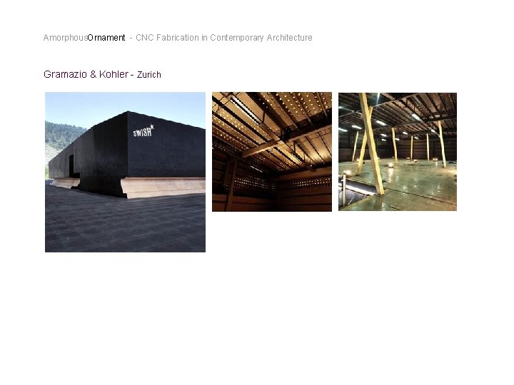 Amorphous. Ornament - CNC Fabrication in Contemporary Architecture Gramazio & Kohler - Zurich 