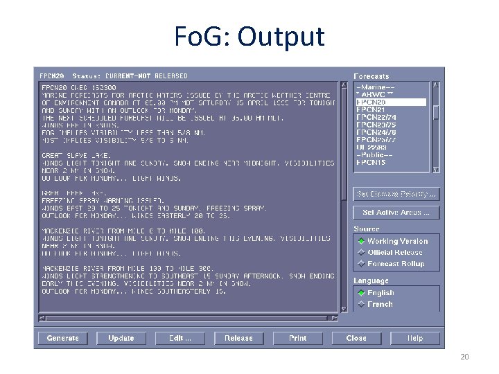 Fo. G: Output 20 