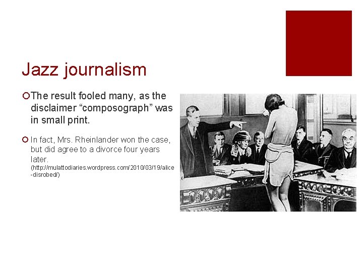 Jazz journalism ¡The result fooled many, as the disclaimer “composograph” was in small print.