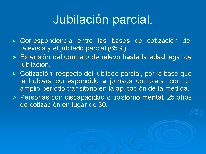 Jubilación parcial. Correspondencia entre las bases de cotización del relevista y el jubilado parcial