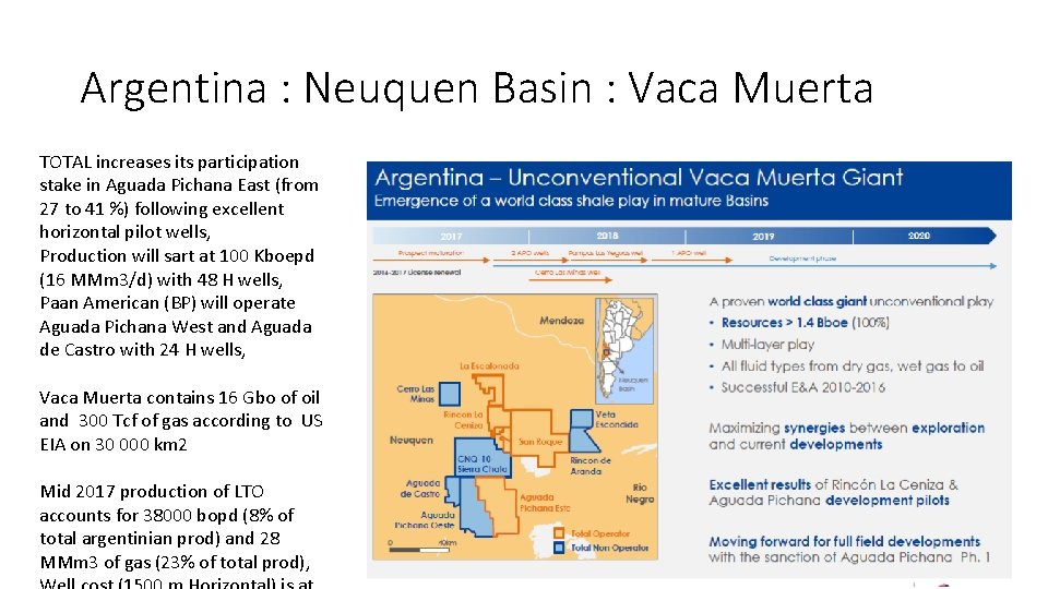 Argentina : Neuquen Basin : Vaca Muerta TOTAL increases its participation stake in Aguada