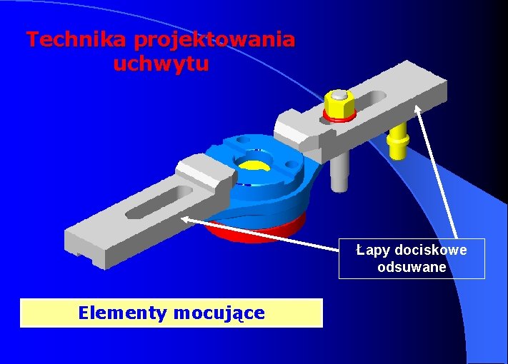 Technika projektowania uchwytu Łapy dociskowe odsuwane Elementy mocujące 