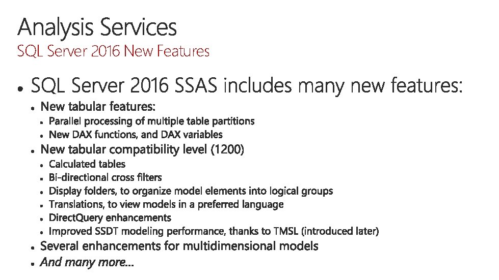 SQL Server 2016 New Features 
