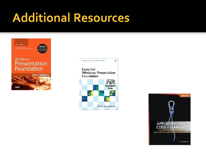 Additional Resources 