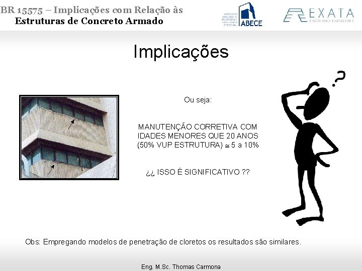 NBR 15575 – Implicações com Relação às Estruturas de Concreto Armado Implicações Ou seja: