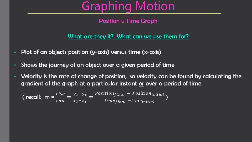 Graphing Motion 