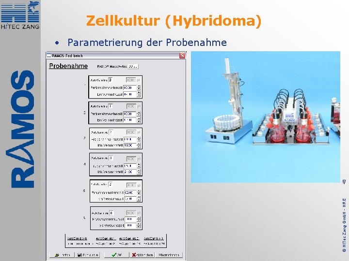 Zellkultur (Hybridoma) © Hi. Tec Zang Gmb. H - HRE 43 • Parametrierung der