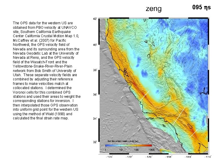 095 hs The GPS data for the western US are obtained from PBO velocity