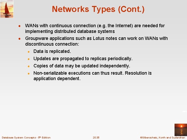 Networks Types (Cont. ) ● WANs with continuous connection (e. g. the Internet) are Networks Types (Cont. ) ● WANs with continuous connection (e. g. the Internet) are