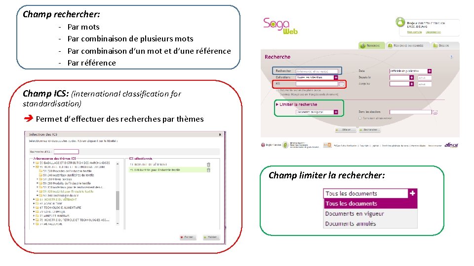 Champ recher: - Par mots Par combinaison de plusieurs mots Par combinaison d’un mot