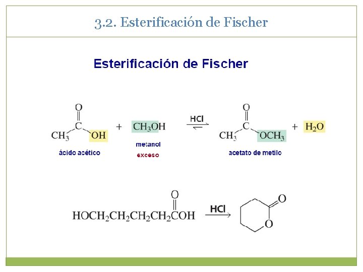 3. 2. Esterificación de Fischer 