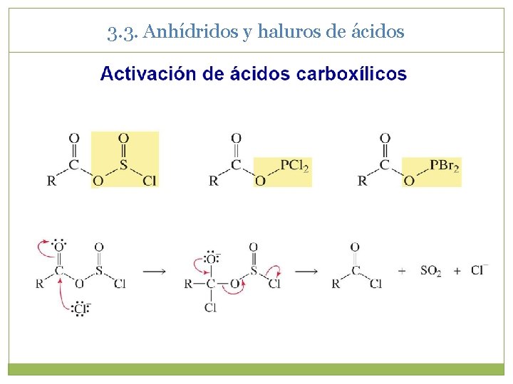 3. 3. Anhídridos y haluros de ácidos 