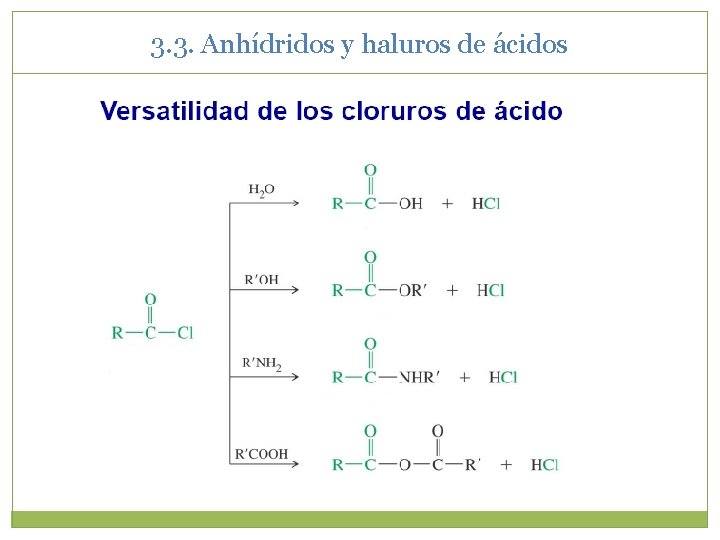 3. 3. Anhídridos y haluros de ácidos 