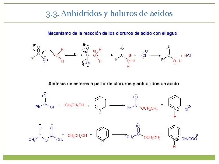 3. 3. Anhídridos y haluros de ácidos 