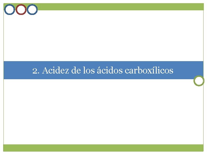 2. Acidez de los ácidos carboxílicos 