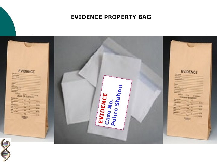 EVIDE NCE Case No Police. Stati on EVIDENCE PROPERTY BAG 