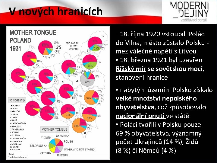 V nových hranicích • 18. října 1920 vstoupili Poláci do Vilna, město zůstalo Polsku