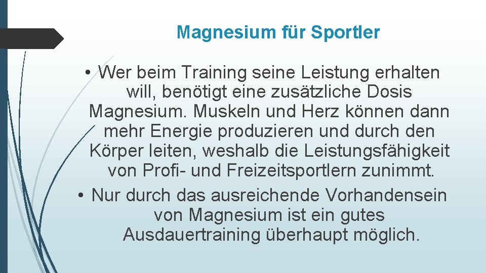 Magnesium für Sportler • Wer beim Training seine Leistung erhalten will, benötigt eine zusätzliche