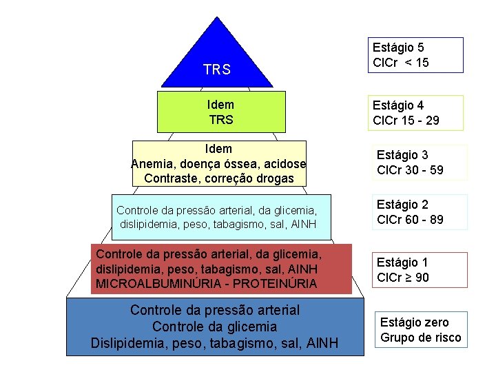 TRS Idem TRS Estágio 5 Cl. Cr < 15 Estágio 4 Cl. Cr 15