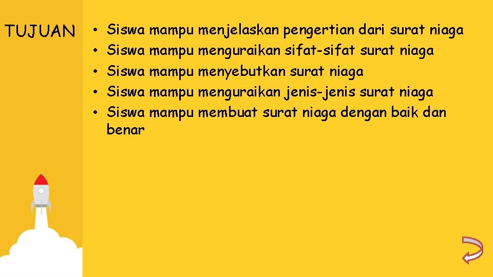 TUJUAN • • • Siswa mampu menjelaskan pengertian dari surat niaga Siswa mampu menguraikan