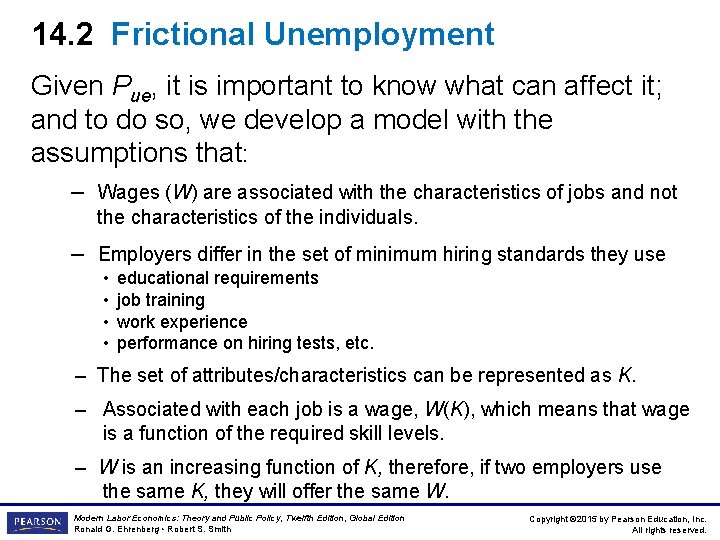 14. 2 Frictional Unemployment Given Pue, it is important to know what can affect