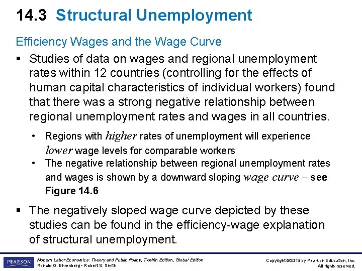 14. 3 Structural Unemployment Efficiency Wages and the Wage Curve § Studies of data