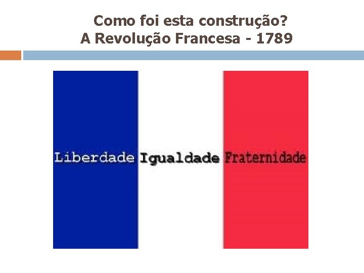  Como foi esta construção? A Revolução Francesa - 1789 