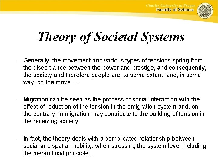 Theory of Societal Systems - Generally, the movement and various types of tensions spring