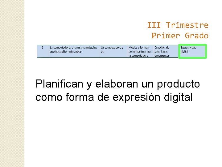 III Trimestre Primer Grado Planifican y elaboran un producto como forma de expresión digital