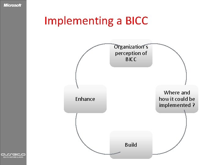 Implementing a BICC Organization’s perception of BICC Where and how it could be implemented