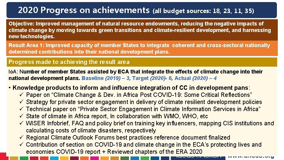 Subprogramme 5 Climate Change Environment Natural Resources Management