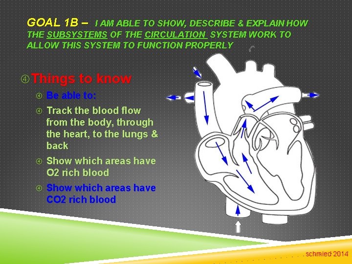 GOAL 1 B – I AM ABLE TO SHOW, DESCRIBE & EXPLAIN HOW THE